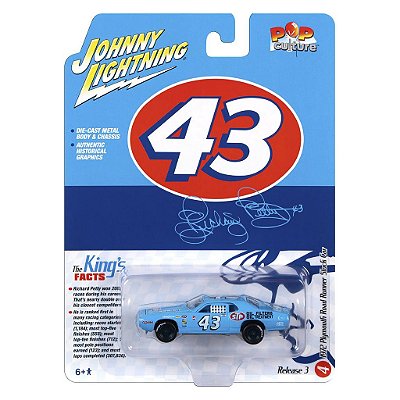 Miniatura Johnny Lightning 1972 Plymouth Road Runner Stock Car 1:64