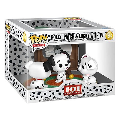 Funko Pop Moment 101 Dalmatians Rolly, Patch & Lucky With TV 1664