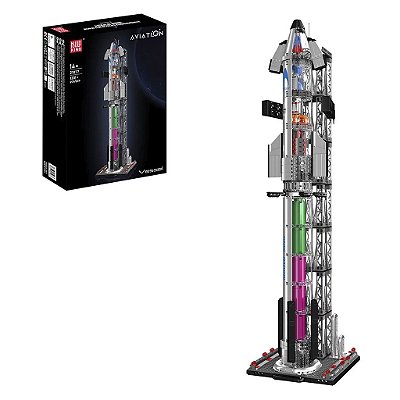 Blocos de Montar Mould King Chrome Starship Launch Tower 21077