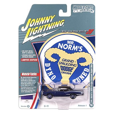 Miniatura Johnny Lightning Muscle Cars Mr. Norm's 1970 Dodge Coronet Super Bee 1:64