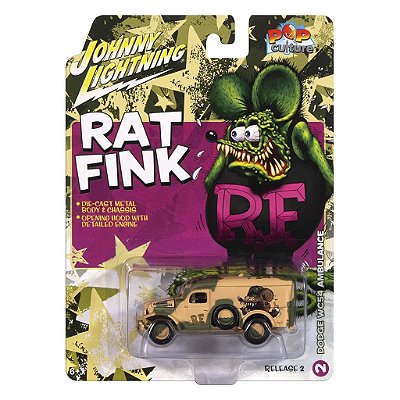 Miniatura Johnny Lightning Rat Fink Dodge Wc54 Ambulance 1:64 (JLPC015)
