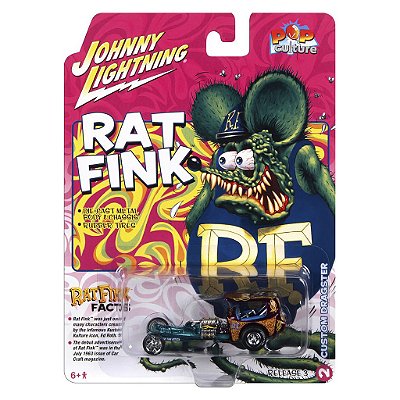 Miniatura Johnny Lightning Rat Fink Custom Dragster (JLPC017RFID)