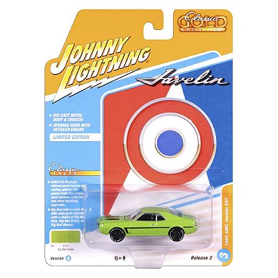 Miniatura Johnny Lightning Classic Gold Collection Classics 1969 Amc Javelin Sst Verde 1:64