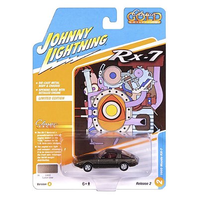 Miniatura Johnny Lightning Classic Gold Collection Classics 1985 Mazda Rx 7 Marrom 1:64