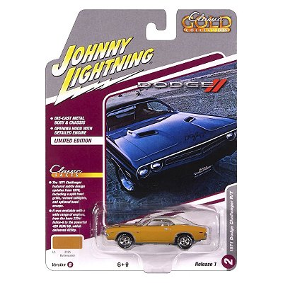Miniatura Johnny Lightning Classic Gold Collection 1971 Dodge Challenger R/T 1:64