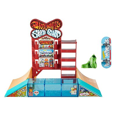 Kit Hot Wheels Pista Skate - Skate Shop Playset () JGG95