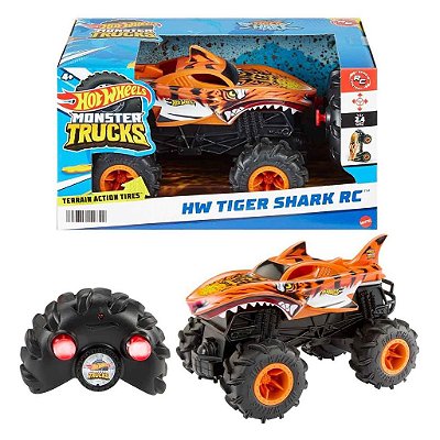Miniatura Hot Wheels RC Monster Trucks Tiger Shark HNV02