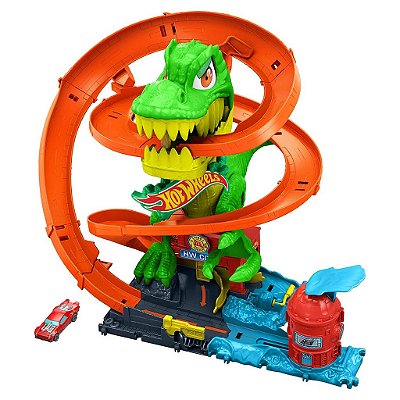 Colecionável Hot Wheels Pista City T-rex Blaze Battle JBM73
