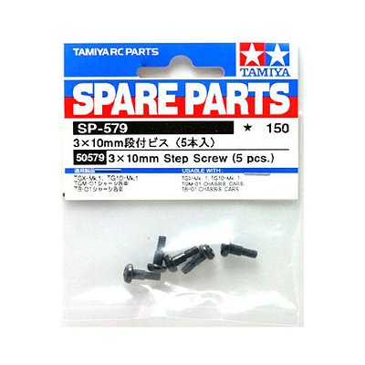 Parafuso Escalonado 4x10mm 5un Tamiya 50585 Automodelo Step