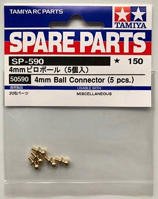 Conector Rótula 4mm 5un Tamiya 50590 Automodelo Ball