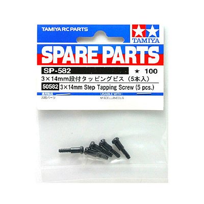 Parafuso Escalonado 3x14mm 5un Tamiya 50582 Automodelo Step