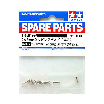 Parafuso Autoatarraxante 2x8mm 10un Tamiya 50573