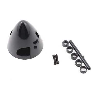 Spinner 1.1/2 pol Preto Du-Bro DUB261 Aeromodelo Cone Hélice