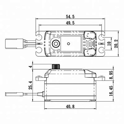 Servo Savox SV-1254MG Plus HV 18kg 0.075s 8.4V Soft Start