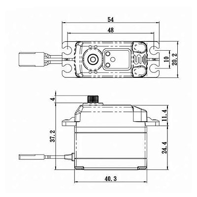 Servo Savox SC-1268SG Plus HV 25kg 0.11s 7.4V Aço