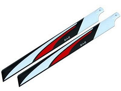Pás Principais SAB 690mm Vermelho e Preto 0221R