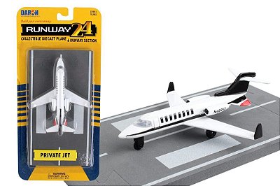 Miniatura Jato Executivo Runway-24 RW205 Aviação Avião