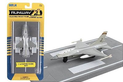 Miniatura F-16 Falcon Militar Runway-24 RW130 Aviação Caça