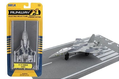 Miniatura F-15 Eagle Militar Runway-24 RW125 Aviação Caça