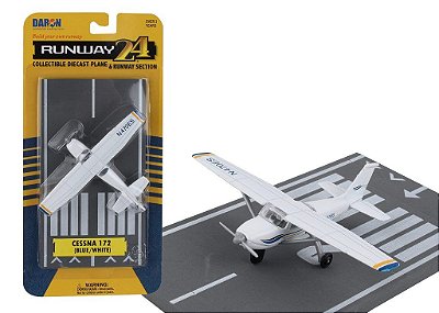 Miniatura Cessna 172 Skyhawk Runway-24 RW065 Aviação Avião