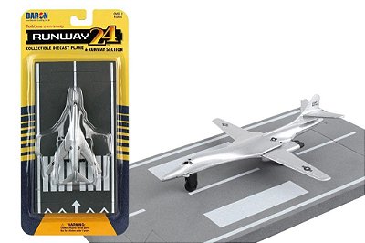 Miniatura B-1 Lancer Prata Runway-24 RW025 Aviação Bomber
