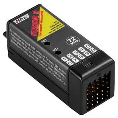 Receptor Hitec Fusion 9S 9CH FM 72MHz 20472 Aeromodelo