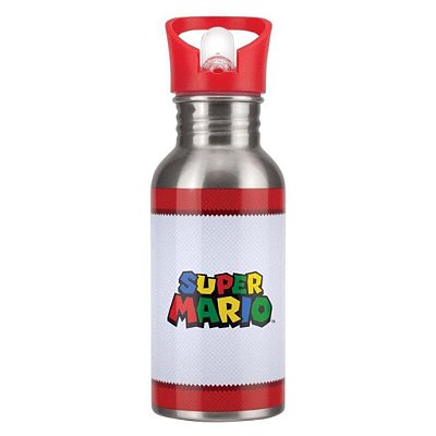 Garrafa Térmica Super Mario com Canudo Parede Dupla Paladone