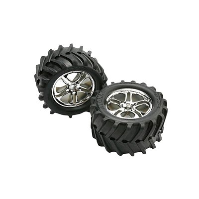 Roda com Pneu Montado 2un Revo Traxxas 5173 Automodelo