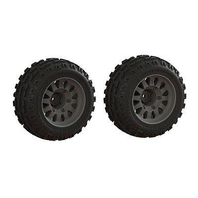 Roda RC Arrma dBoots 'dirtrunner ST' Kit de Pneus Colados