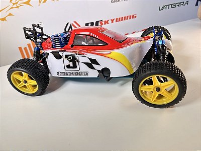 Carro Himoto 1/10 Syclone PRO Buggy .18 Nitro Vermelho/Branco Hi8102