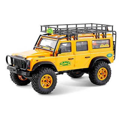 Carro FMS 1/24 Fcx24m Land Rover Defender 110 RTR Amarelo Fms12482rtryl