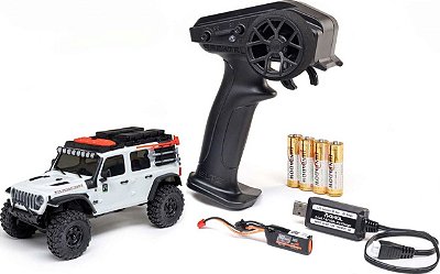 Carro Axial 1/30 SCX30 Jeep Wrangler RTR 4WD Branco AXI-2261t2