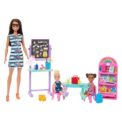 Bonecas Mattel Barbie Cstm B2s Classroom Playset