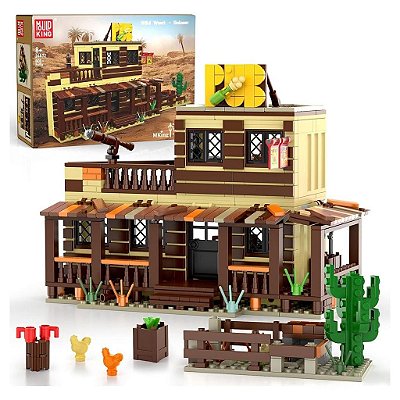 Blocos de Montar Mould King Wild West Saloon 800 Peças