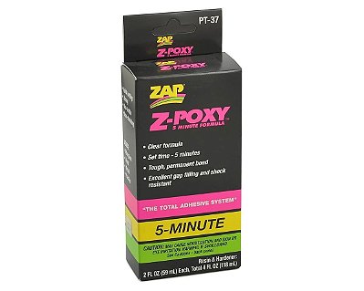 Cola ZAP z-Poxy 5 Epóxi Minutos 4OZ PT-37