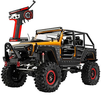 Carro Wltoys 1/10 Driving Rock Crawler Climbing 11KM 4WD Yellow 104026