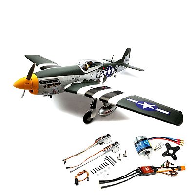 Aeromodelo Hangar p-51D Mustang 20CC ARF Plus 69.5" W/retract Han2820brme