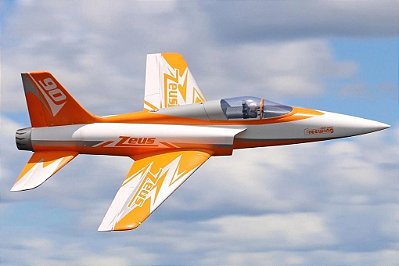 Aeromodelo Freewing Zeus Laranja 90MM 6S EDF Sport PNP JET Fj32012p