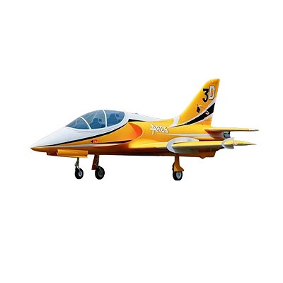 Aeromodelo Freewing Ares 3D Amarelo High 6S 90MM EDF JET PNP com Giroscópio Fj32321pg