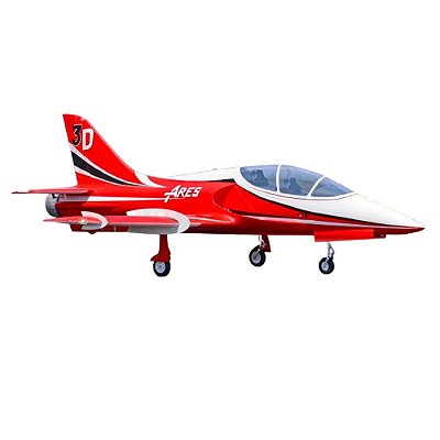 Aeromodelo Freewing Ares 3D Vermelho Ultra 8S 90MM EDF JET PNP com Giroscópio Fj32312pg