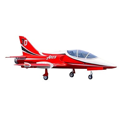 Aeromodelo Freewing Ares 3D Vermelho High 6S 90MM EDF JET PNP com Giroscópio Fj32311pg