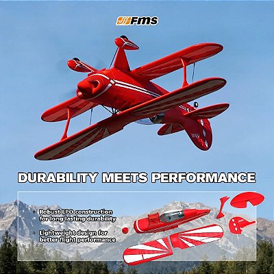 Aeromodelo FMS Pitts 1400mm V2 PNP Fms126p
