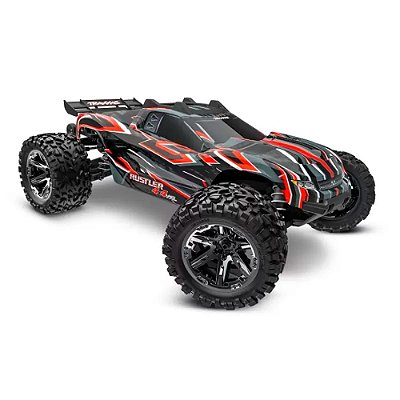 Carro Traxxas 1/10 Rustler VXL 4WD BLX TQI TSM RED 67376-4