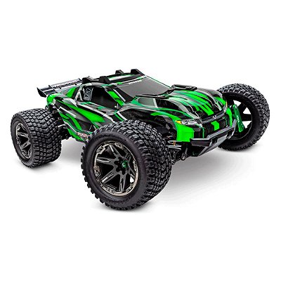 Carro Traxxas 1/10 Rustler 4WD Ultimate BLX TQI Green 67097-4