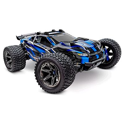 Carro Traxxas 1/10 Rustler 4WD Ultimate BLX TQI Blue 67097-4