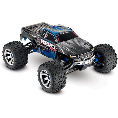 Carro Traxxas 1/10 Revo 3.3 Nitro RTR 4WD TSM TQI Blue 53097-3