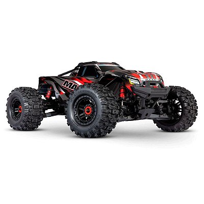 Carro Traxxas 1/10 Maxx Monster Truck TQI 4S Widemaxx RED 89086-4