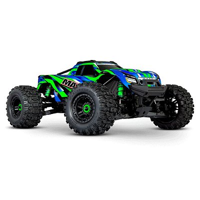 Carro Traxxas 1/10 Maxx Monster Truck TQI 4S Widemaxx Green 89086-4