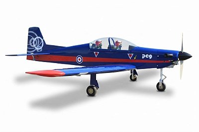 Aviao Seagull Pilatus UK AIR Force PC-9 60.6" ARF Blue/red Sea401b