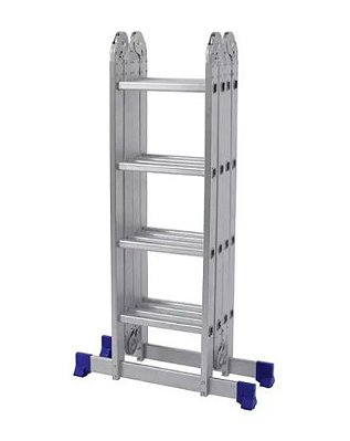 Escada Multifuncional Articulada 16 degraus (4x4) em Alumínio Mor